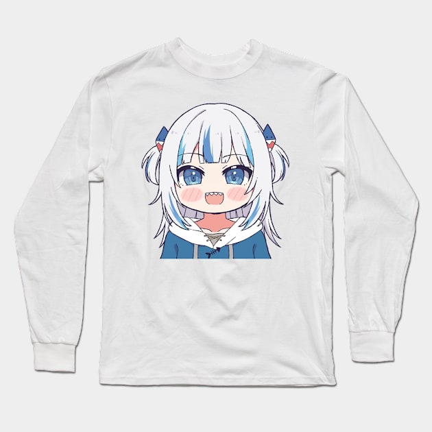 Gawr Gura Chibi Long Sleeve T-Shirt by Kent